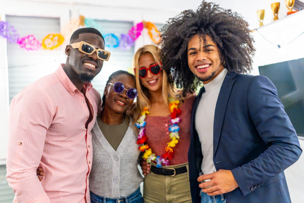 Corporate Employees During a Community Experience at a School